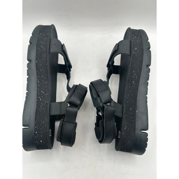 Camper Oruga Women's Platform Sandal Black Leather  Shoes Size 40  or US 9 - Picture 7 of 12